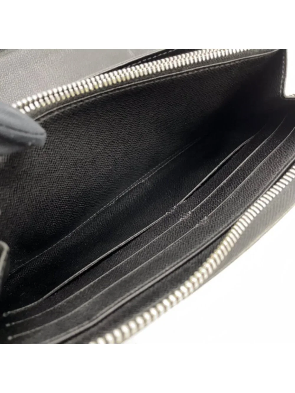 Louis Vuitton Zippy Organizer Damier Graphite Leather Black Zip Around Wallet